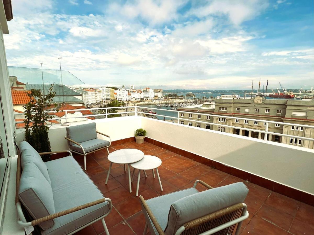 Atico Con Dos Terrazas E Increibles Vistas En Pleno Centro De A Coruna Exterior photo